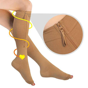 Easy Wear Zip Up Open Toe Sock - Socksya™