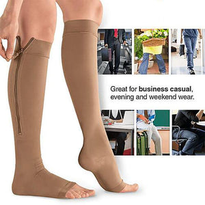 Easy Wear Zip Up Open Toe Sock - Socksya™